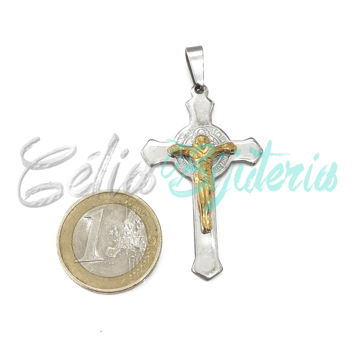 Medalha de Aço - crucifixo