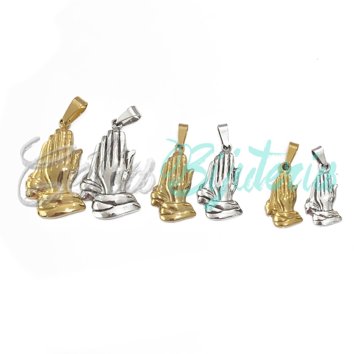 Steel Medal - praying hands