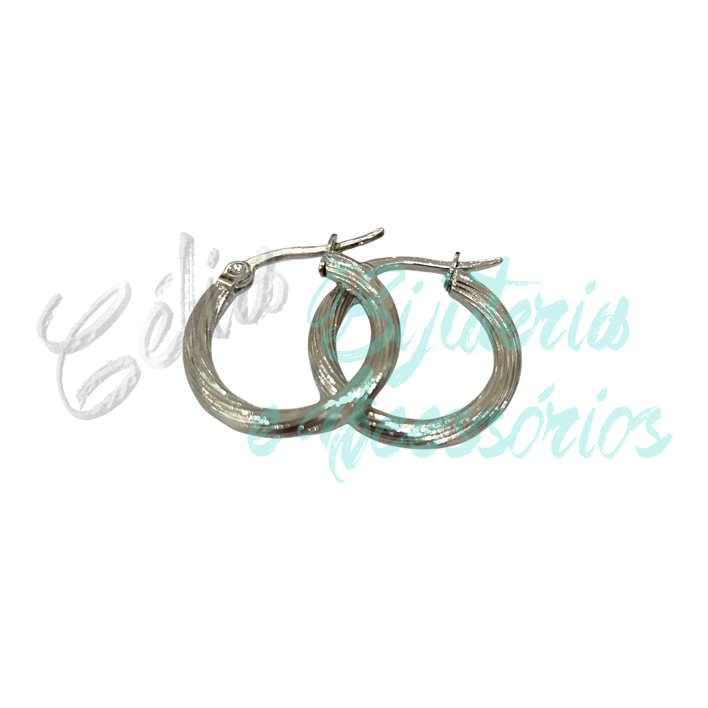 Pendientes de aro de acero - detallado