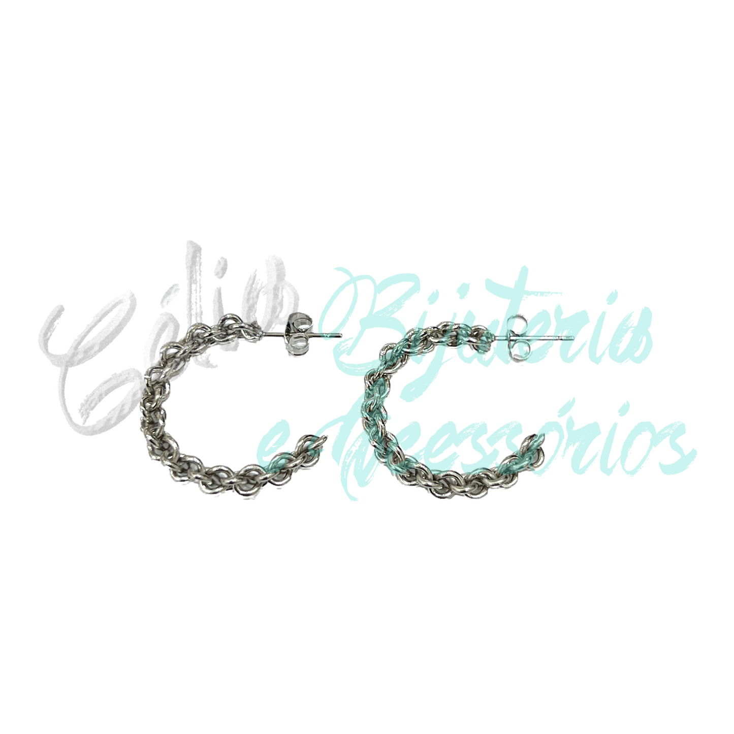 Pendientes de aro de acero - retorcidos