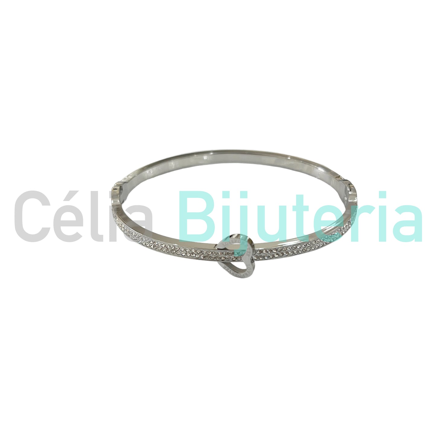 Bracelete de Aço - coração