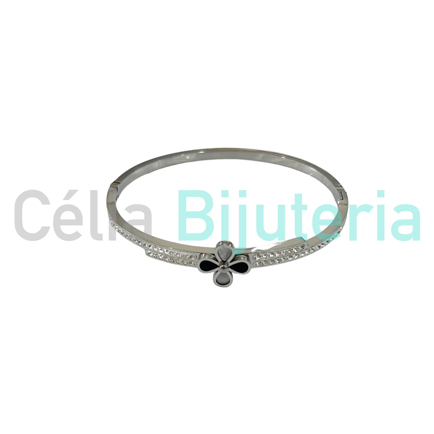 Bracelete de Aço - flor