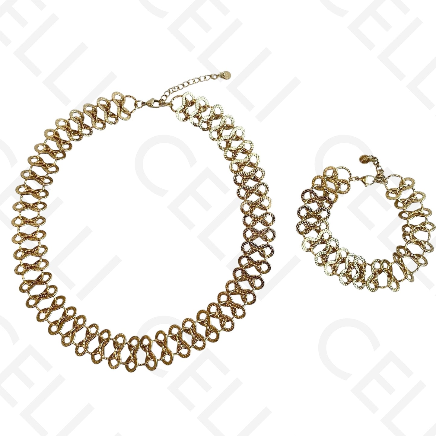 不锈钢项链/手链 - 无限符号形状链节