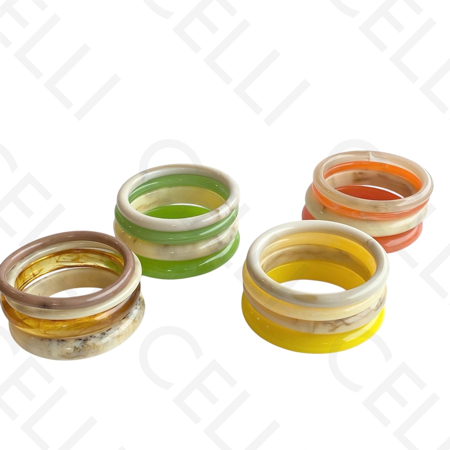 Bracelete de Resina de Moda - Quaduplo