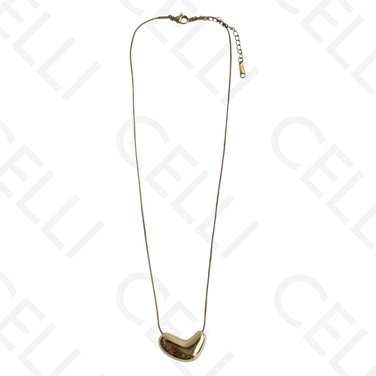 不锈钢项链 - 圆形蛇形带吊坠间隔