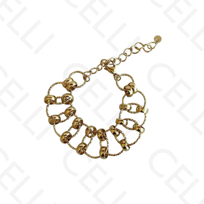 Colar/Pulseira de aço - elos redondos