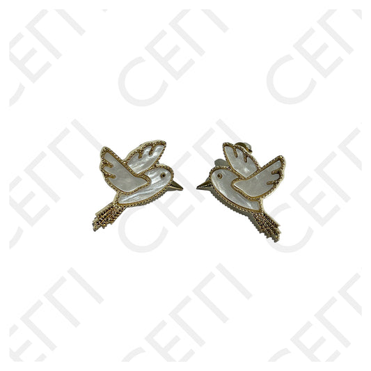 不锈钢耳环 - 鸟