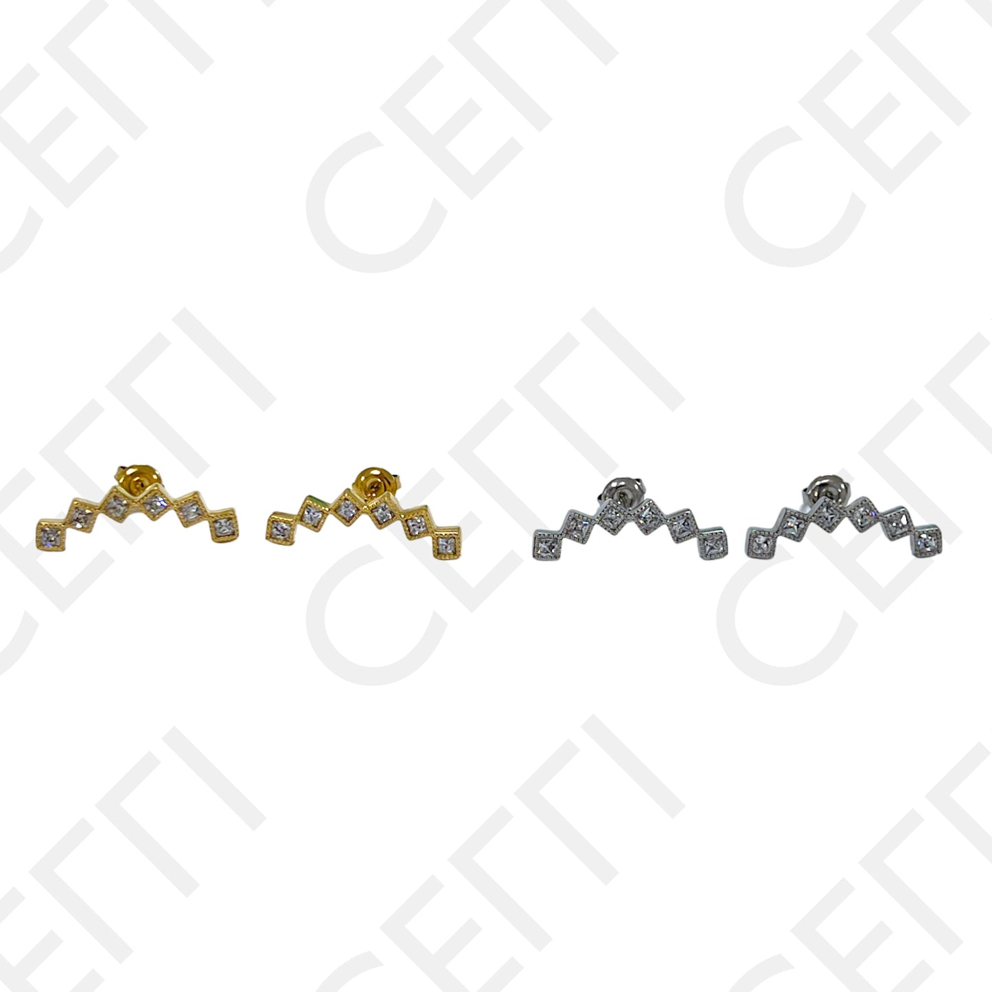 Brinco de Aço - Quadrados