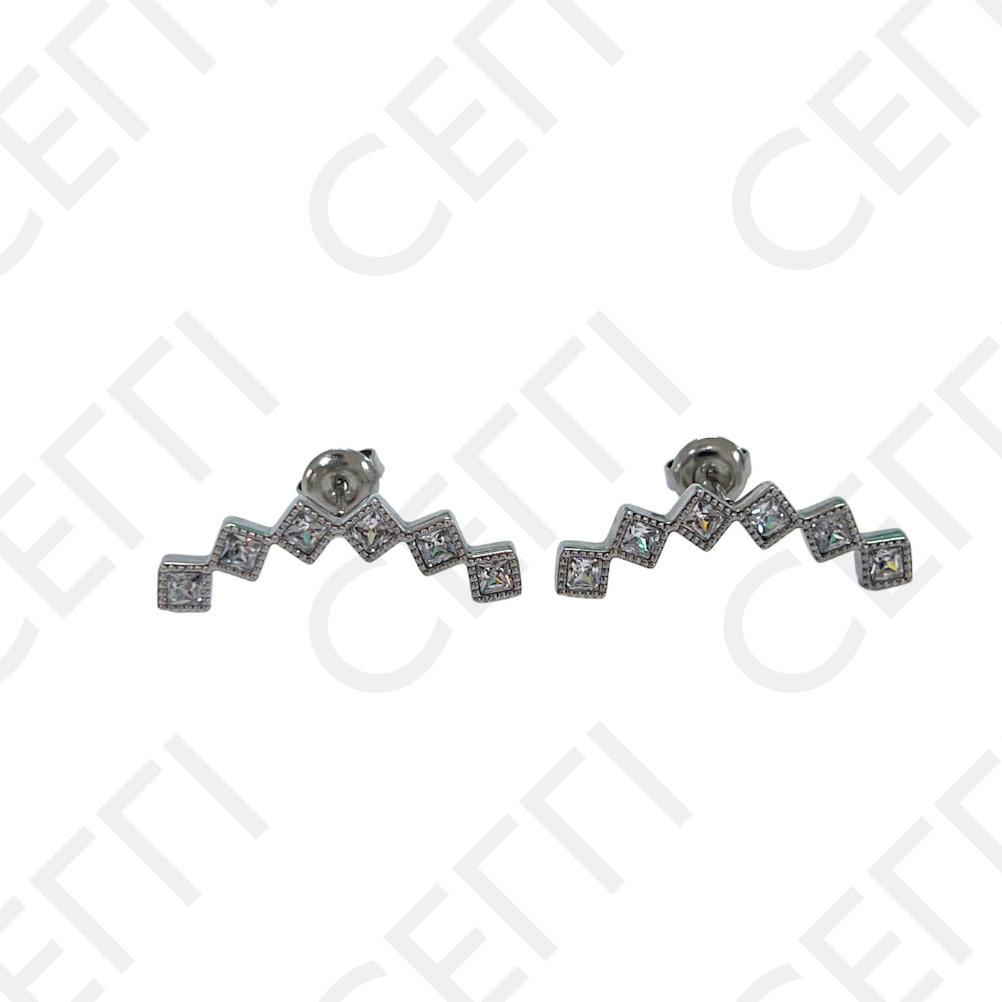 Brinco de Aço - Quadrados