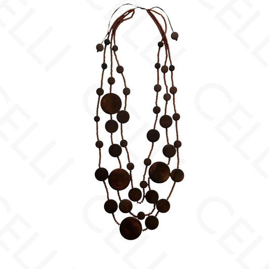 Fashion necklace - multiple strand with various beads