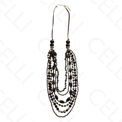 时尚项链 - 多层，树脂珠