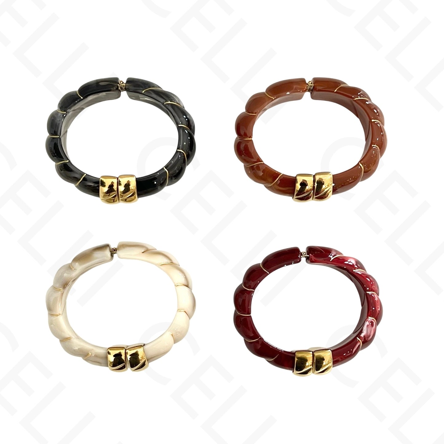 Brazalete de acero - resina con terminales de acero