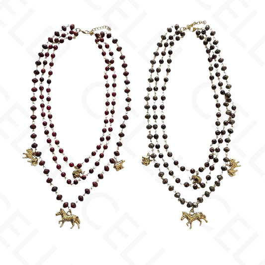 Collar de acero - triple con animales