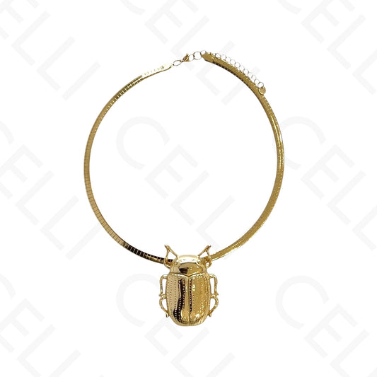 Collar de acero - chocker con escarabajo