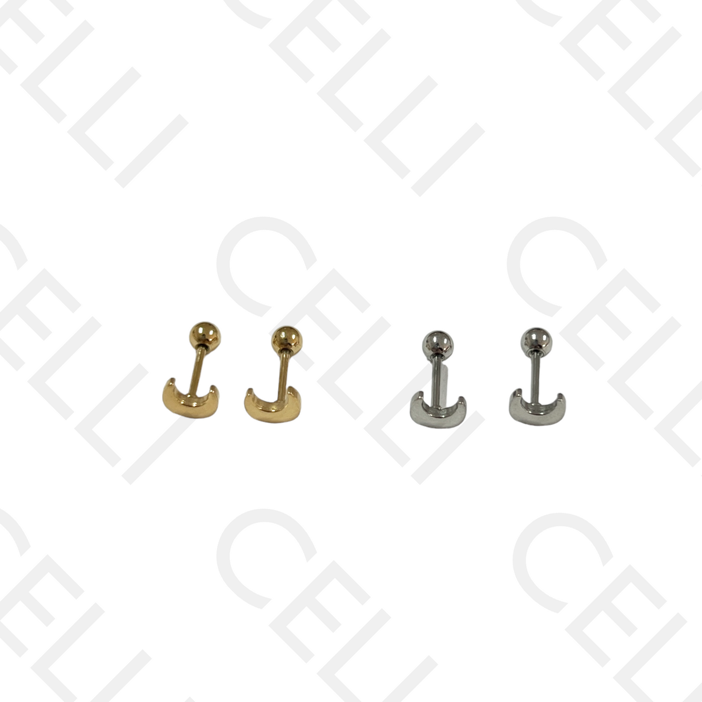 Piercing de Aço - meia lua