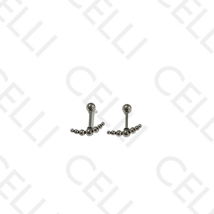 Piercing de Aço - meia lua em bolinhas