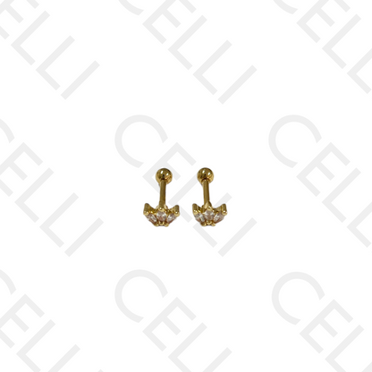 Piercing de Aço - três brilhantes (W)