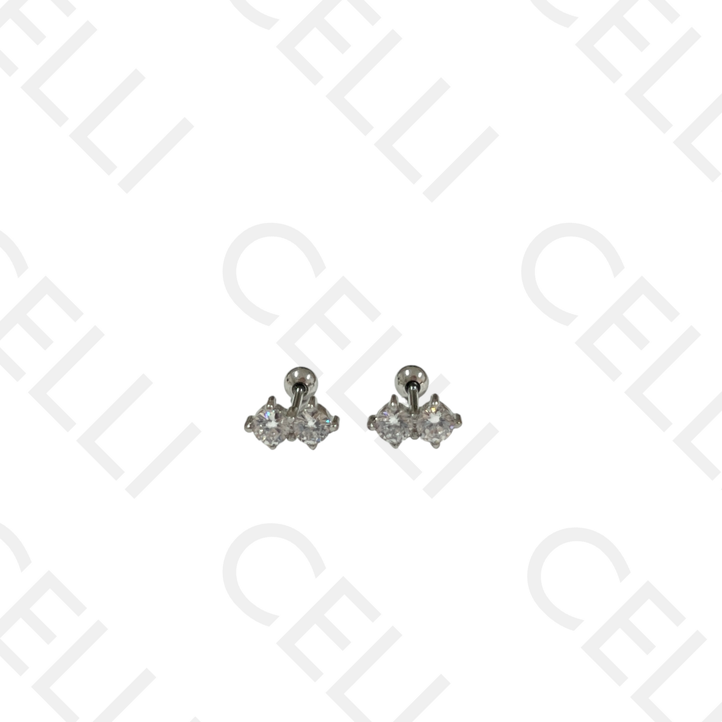 Piercing de Aço - 2 brilhantes