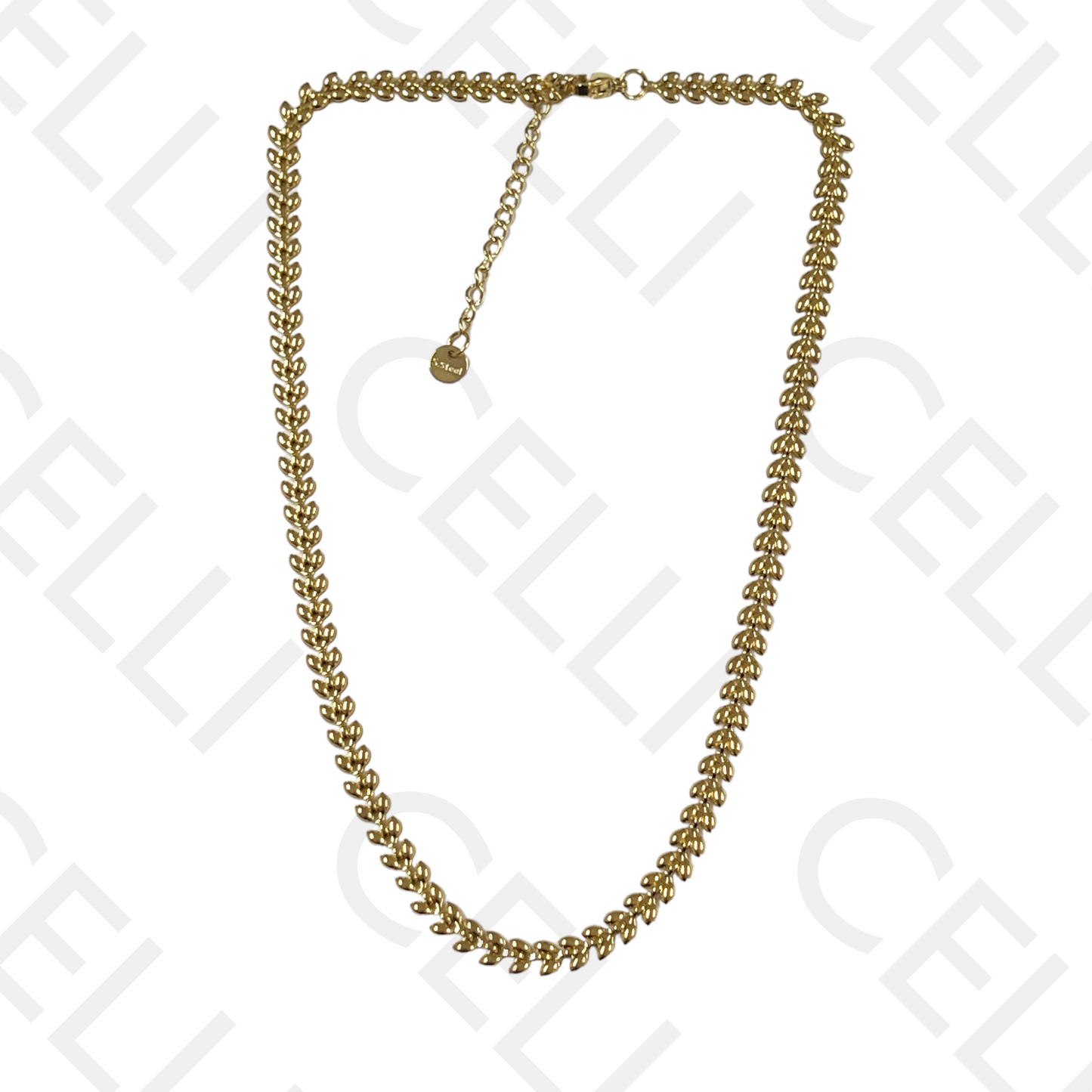 Colar de Aço - Folhas