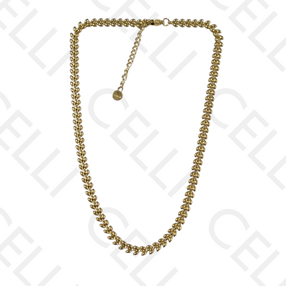 Colar de Aço - Folhas