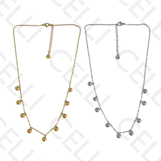 Colar de Aço - bolas de aço