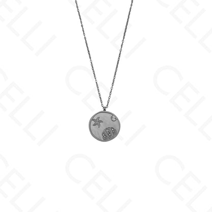 钢制项链/耳环/手链 - 海星配珍珠母贝