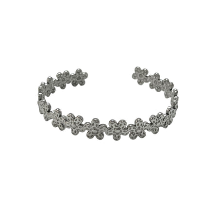 Bracelete de Aço - flores