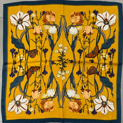 Scarf - flowers 70cm x 70cm