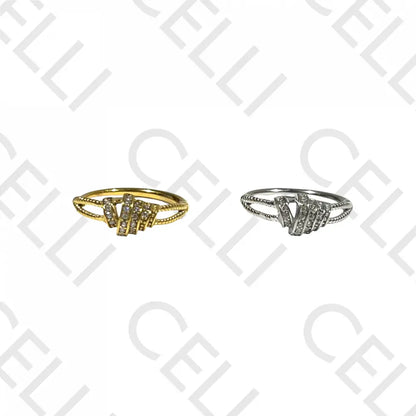 Anel De Aço - Nó Com Zircónias