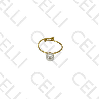 Steel Ring - Pearl