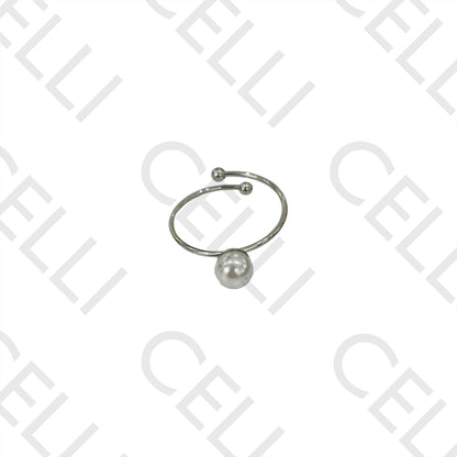 Steel Ring - Pearl