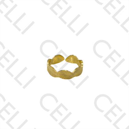 Steel Ring - leaves
