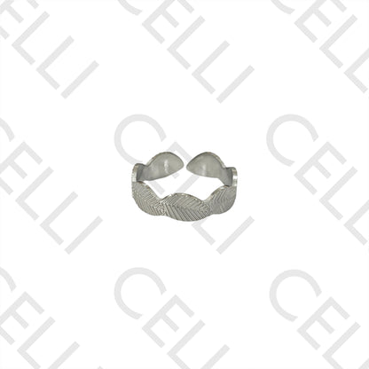 Steel Ring - leaves