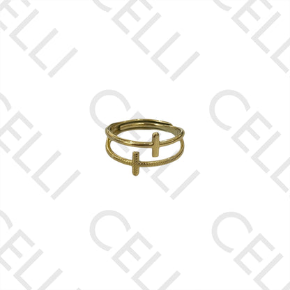 Steel Ring - crosses