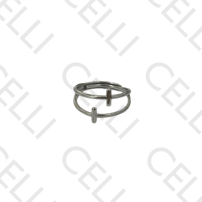 Steel Ring - crosses