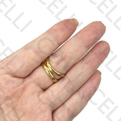 Steel Ring - Detailed Hammered