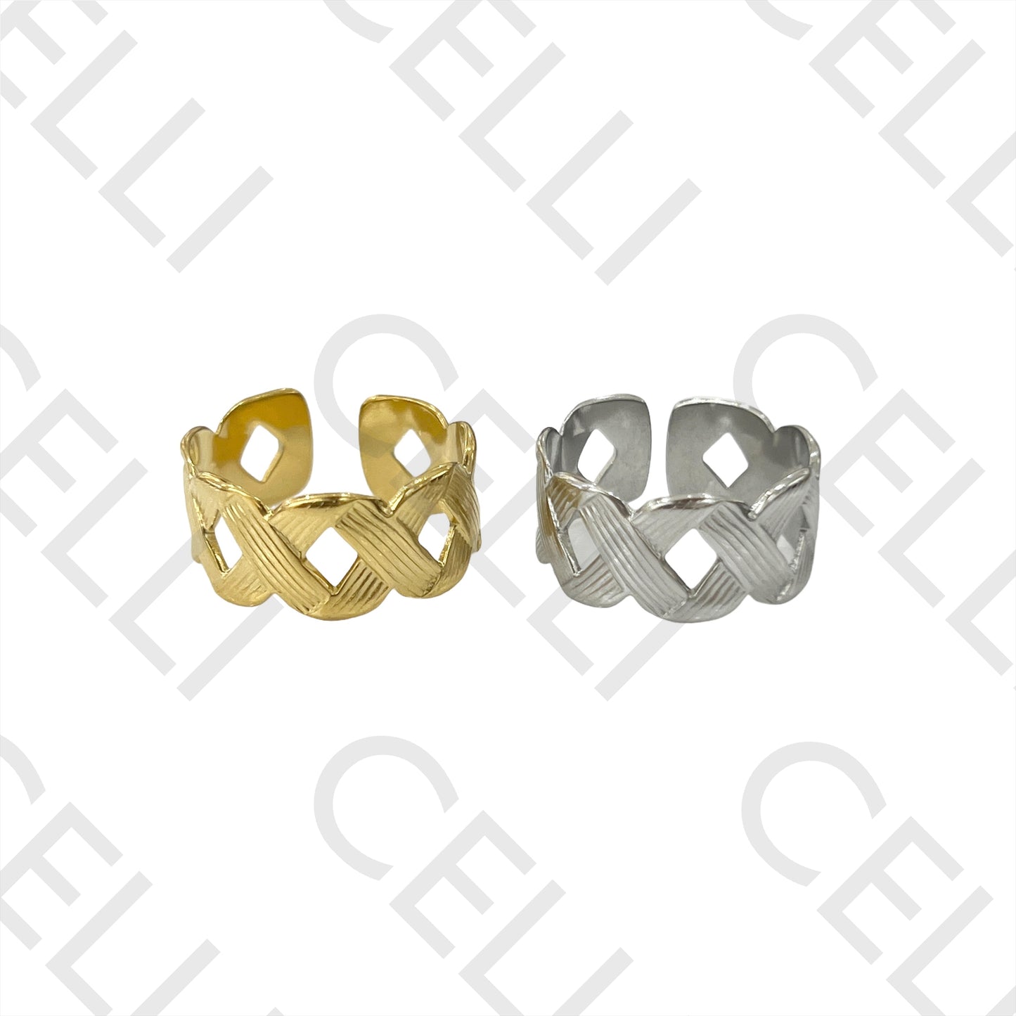 Steel Ring - Twisted X