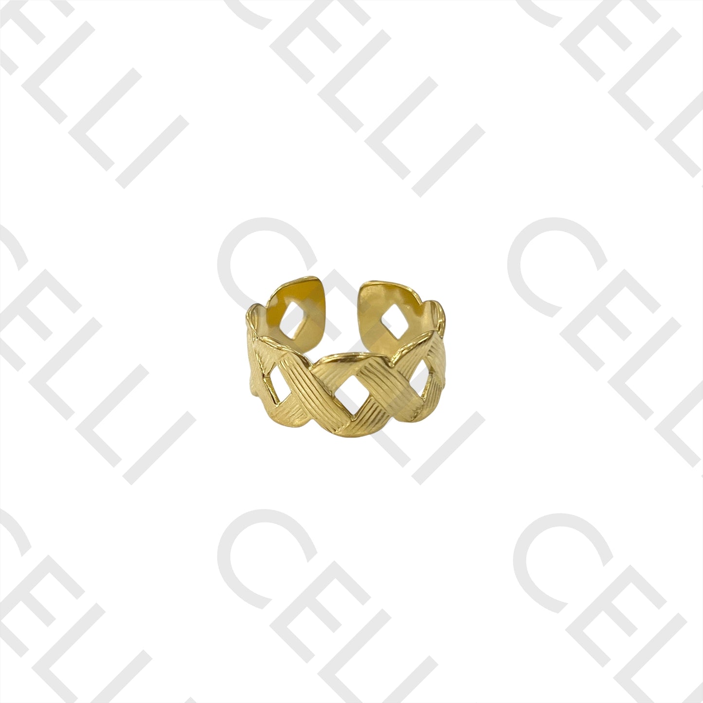 Steel Ring - Twisted X