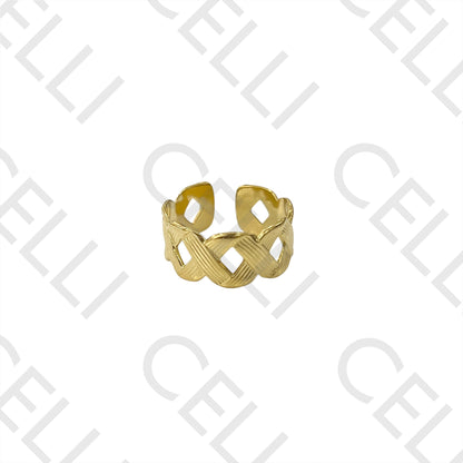 Steel Ring - Twisted X