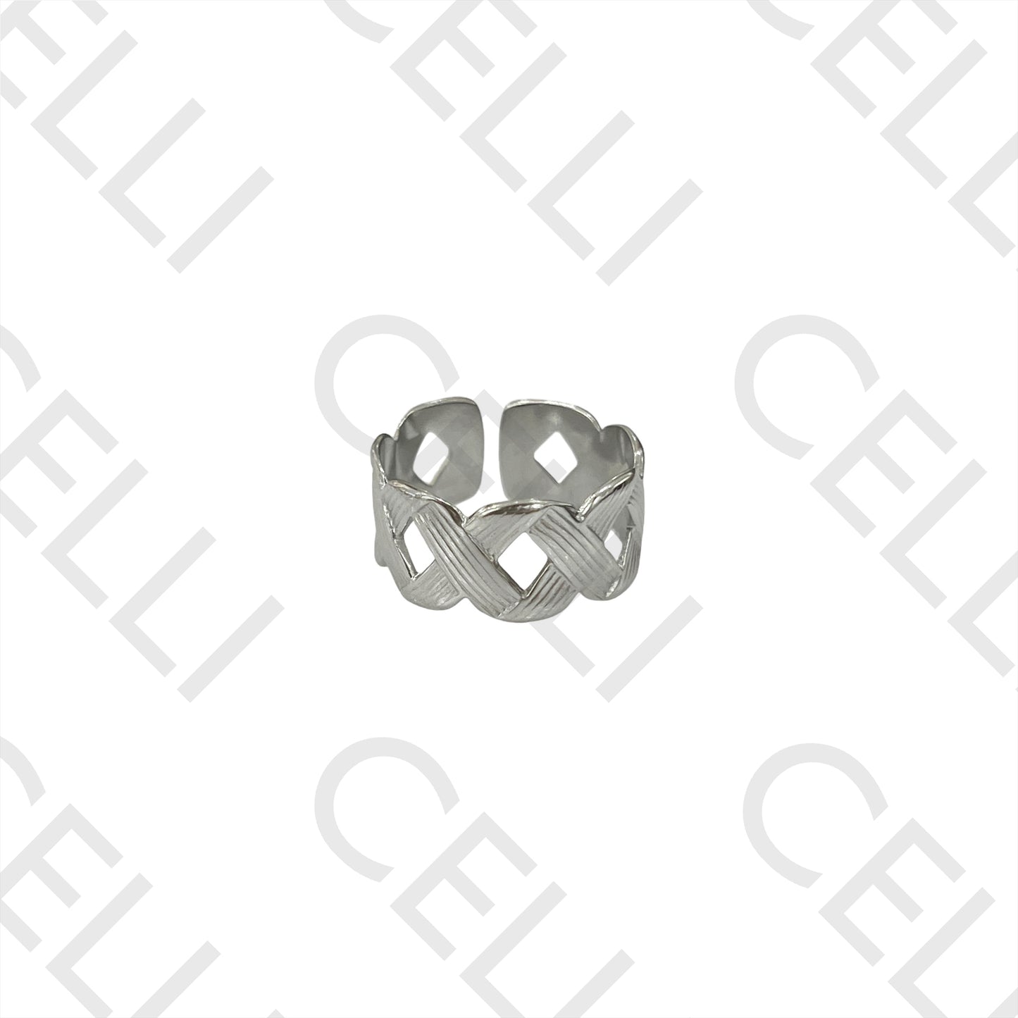 Steel Ring - Twisted X