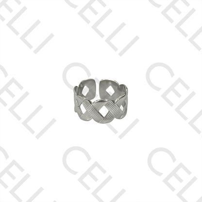 Steel Ring - Twisted X