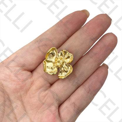 Steel Ring - Detailed Flower