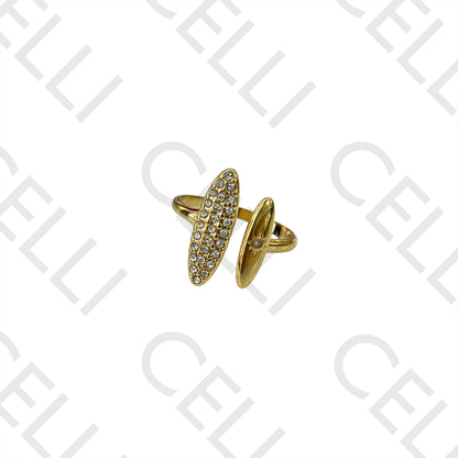 Anillo de acero - con diamantes