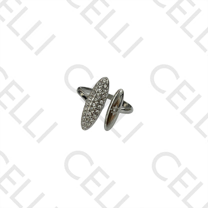 Anillo de acero - con diamantes