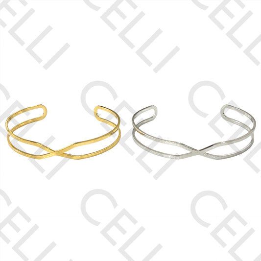 Bracelete de Aço - X detalhado