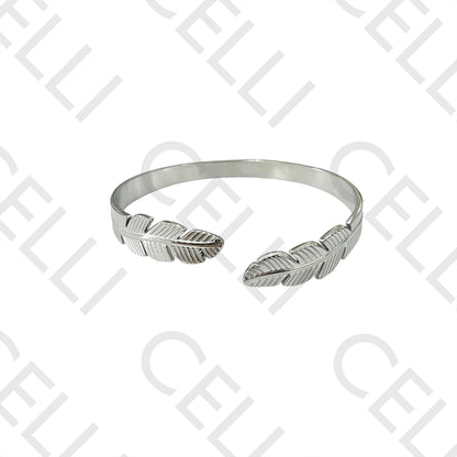 不锈钢手链 - 羽毛