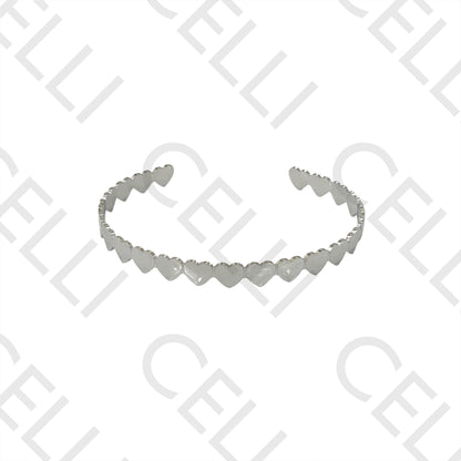 Pulsera de acero - corazones