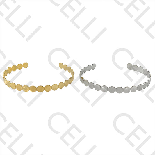 Bracelete de Aço - círculos