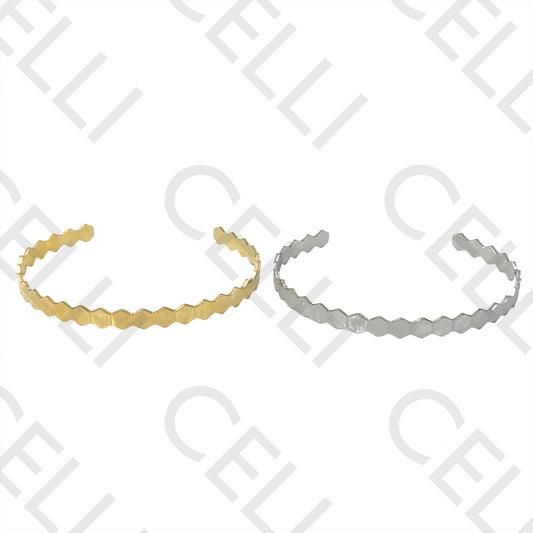 Bracelete de Aço - hexágonos