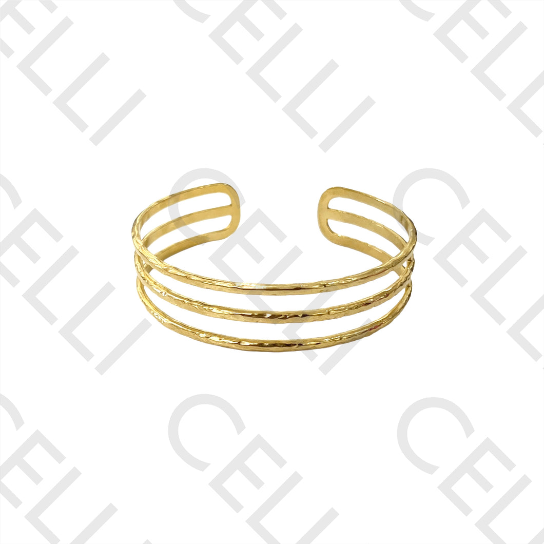 Brazalete de acero - triple detalle